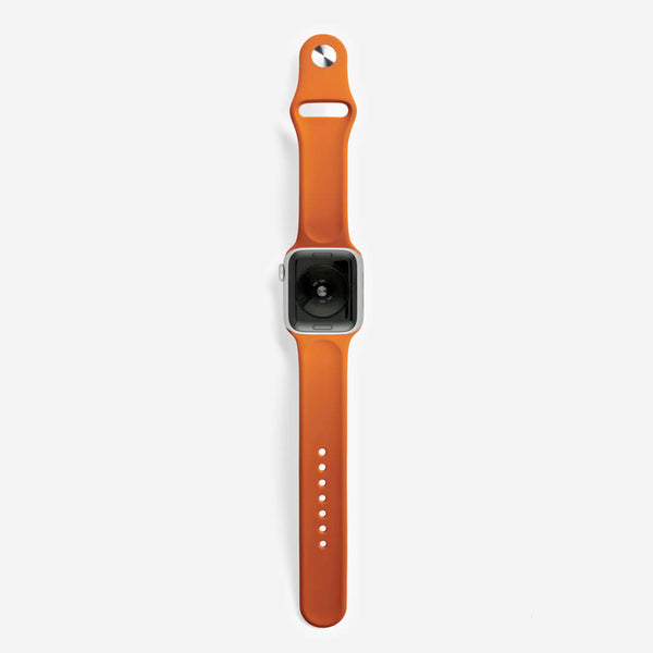 Classic Silicone Apple Watch Band Dark Orange The Salty Fox