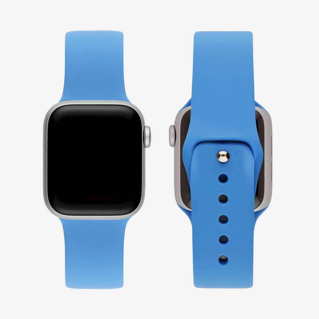 Classic Silicone Apple Watch Band Plain Blue