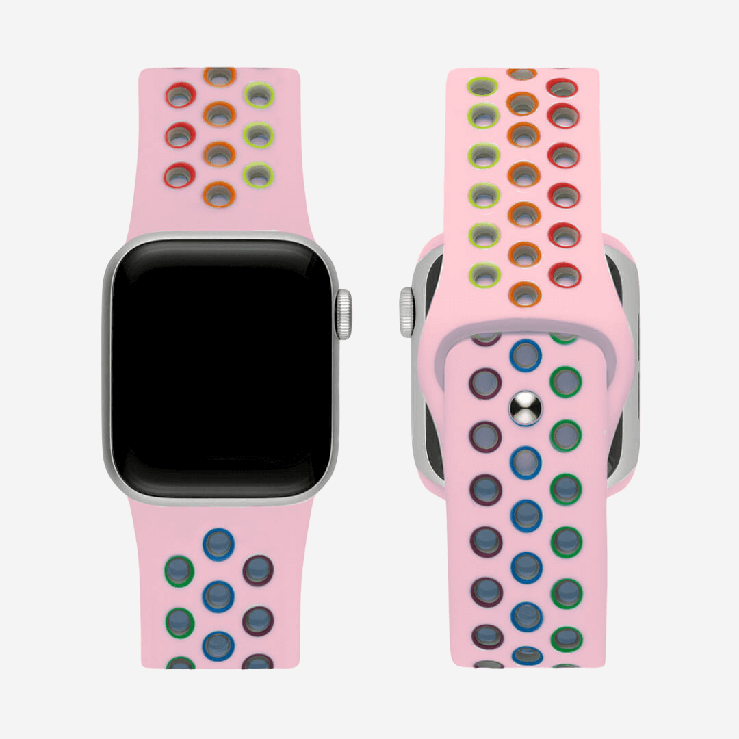 Silicone Sports Apple Watch Band - Pink/Pride