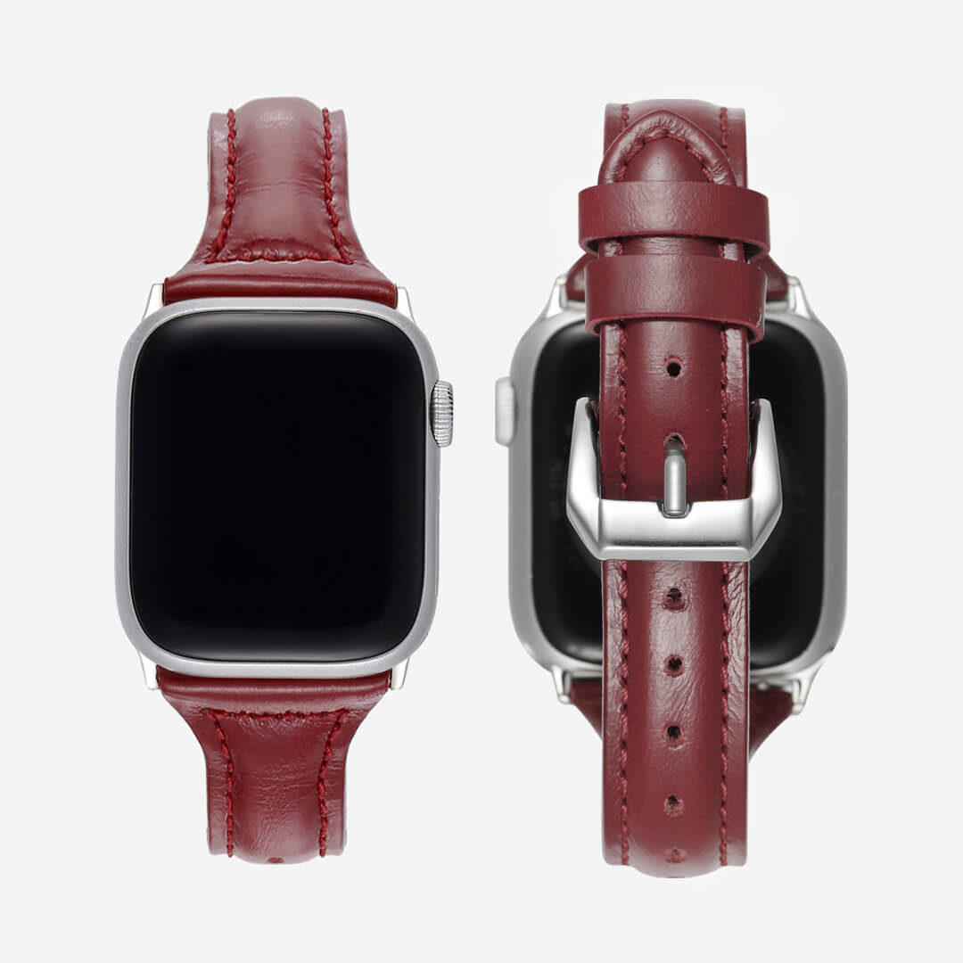Slim Leather Apple Watch Band - Saffron