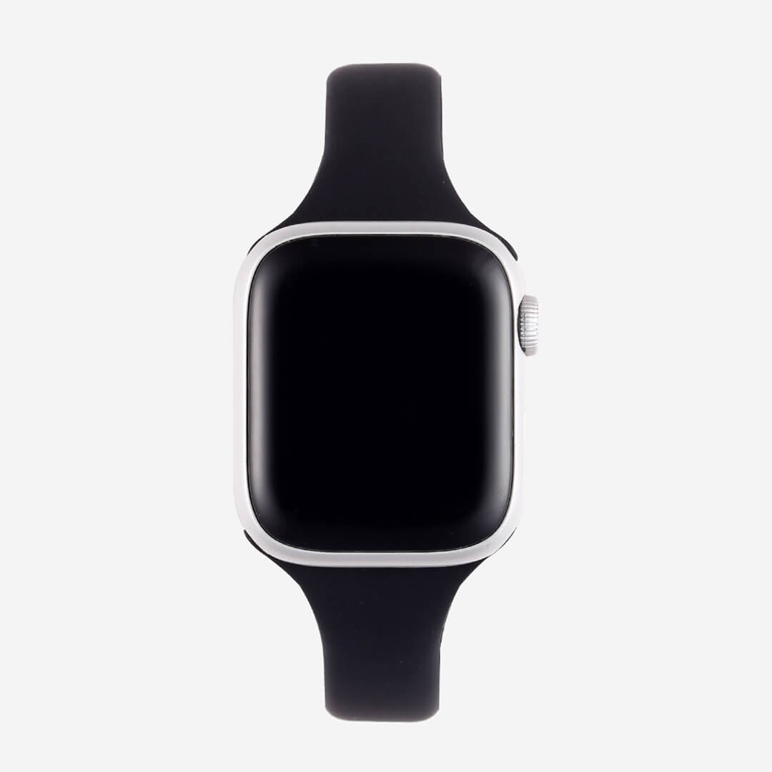 Slim Silicone Apple Watch Band - Black