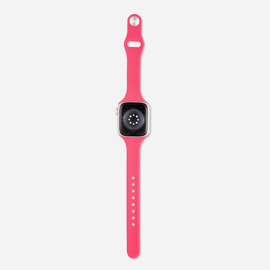 Slim Silicone Apple Watch Band - Hot Pink