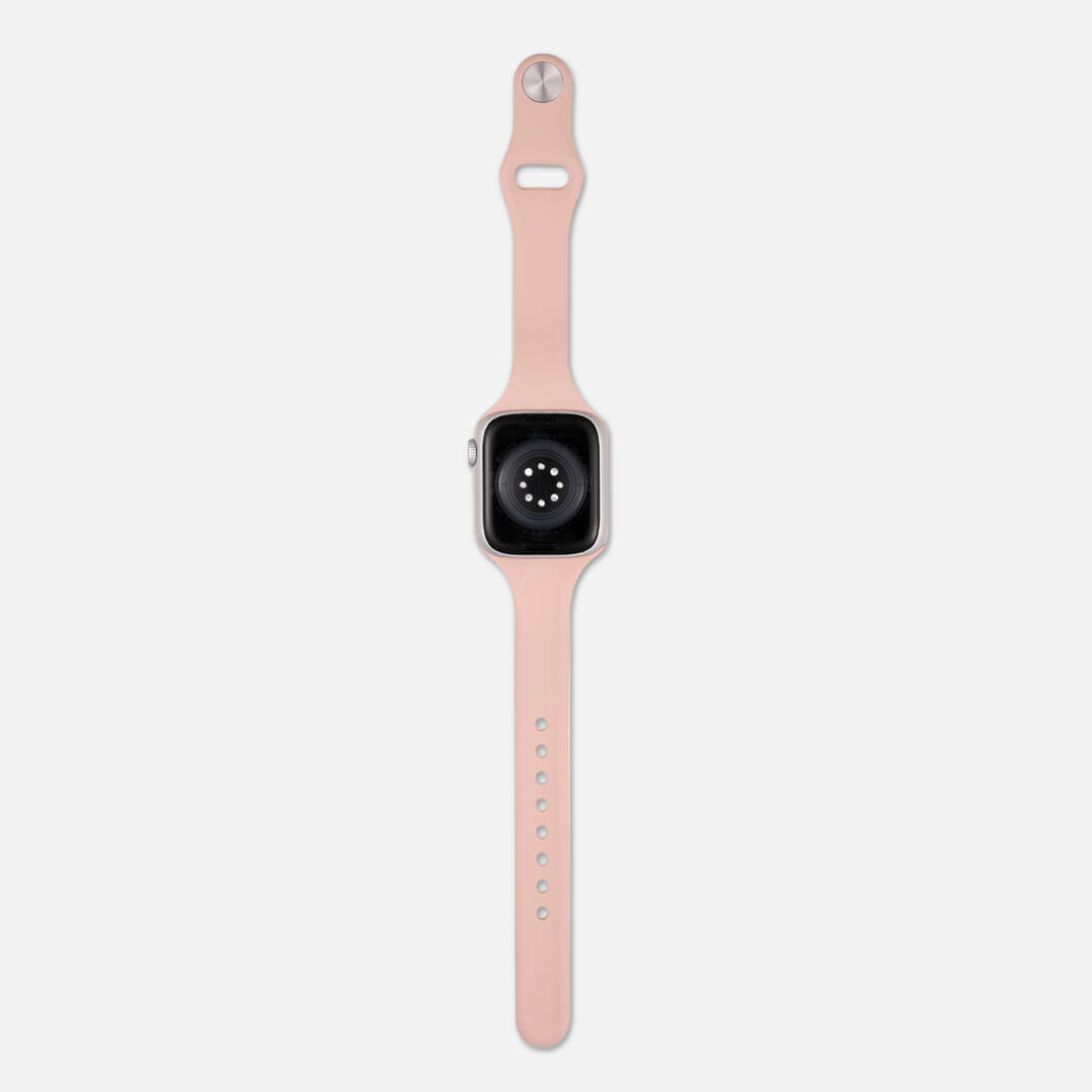 Slim Silicone Apple Watch Band - Pink Sand