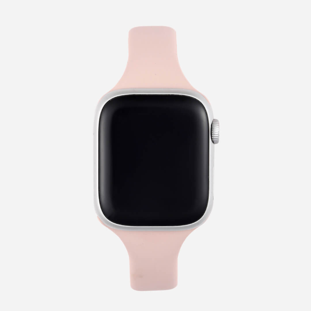 Slim Silicone Apple Watch Band - Pink Sand