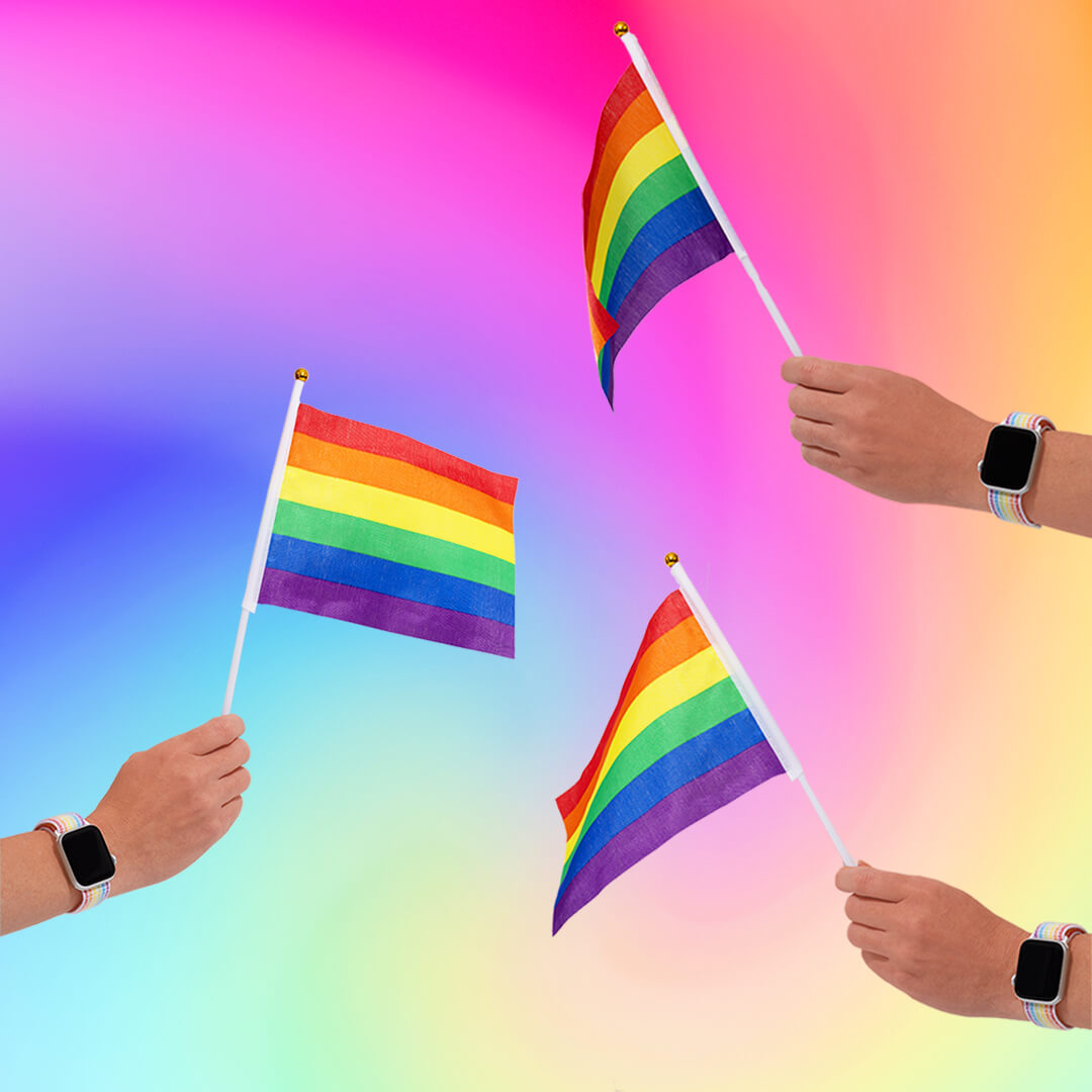 Striped Sport Loop Apple Watch Band - Midsumma Light