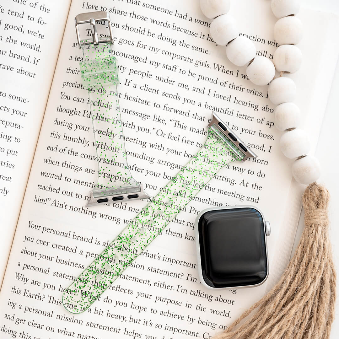 Sydney Glitter Apple Watch Band - Peppermint