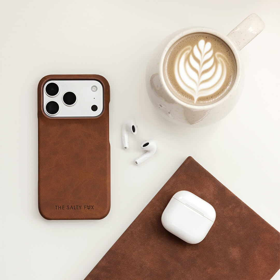 Vegan Leather MagSafe Phone Case - Brown