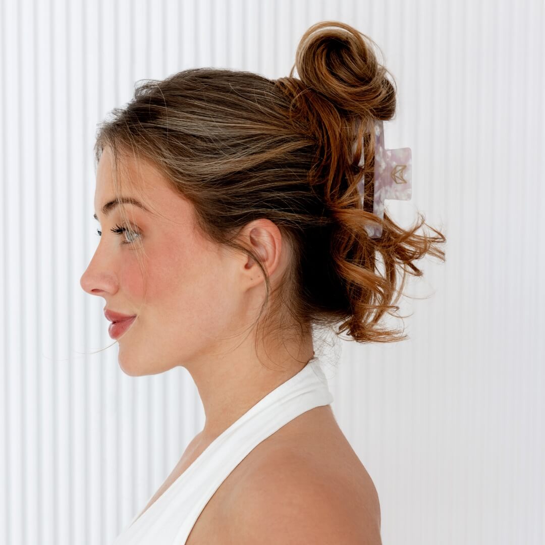 Vienna Claw Clip - Rose Quartz