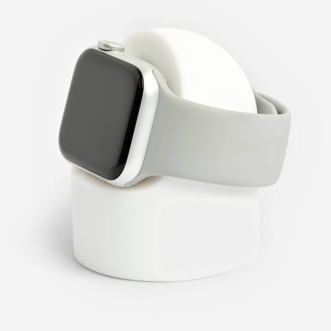 Bubble Silicone Apple Watch Stand - White