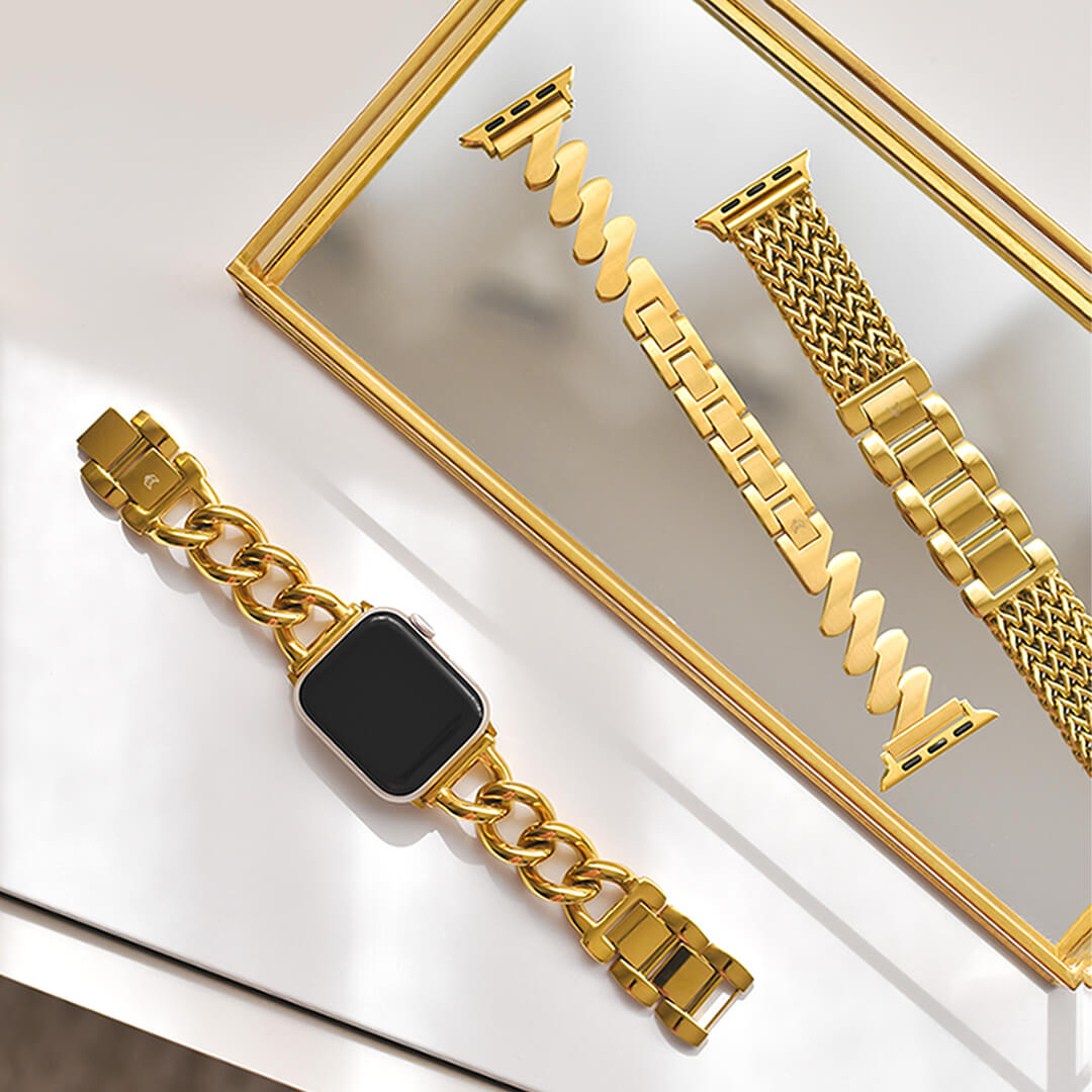 Kyoto Bracelet Apple Watch Band - 18K Gold Plated