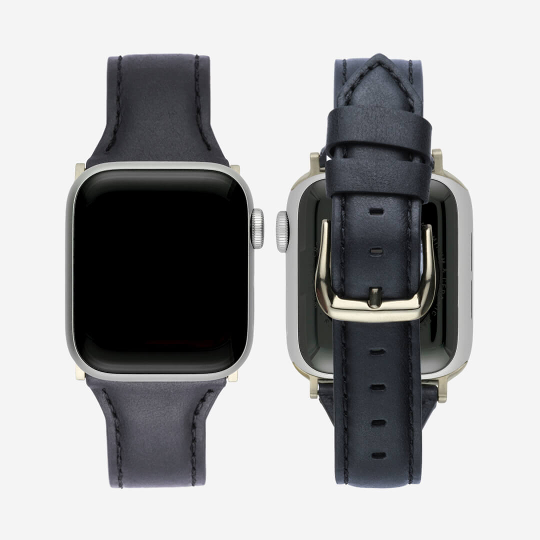 Black modern buckle apple watch online band