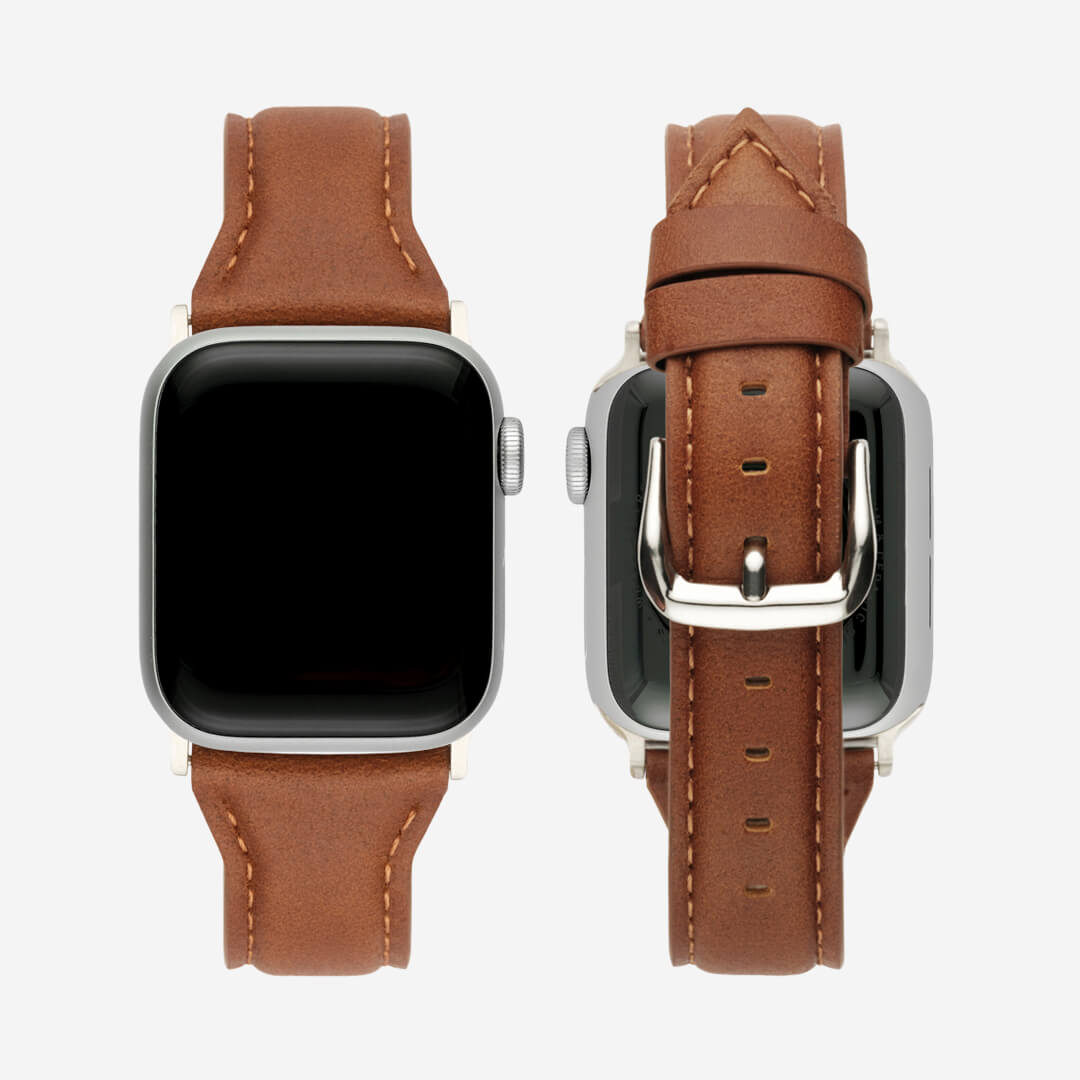 Slim Leather Apple Watch Band - Hazelnut