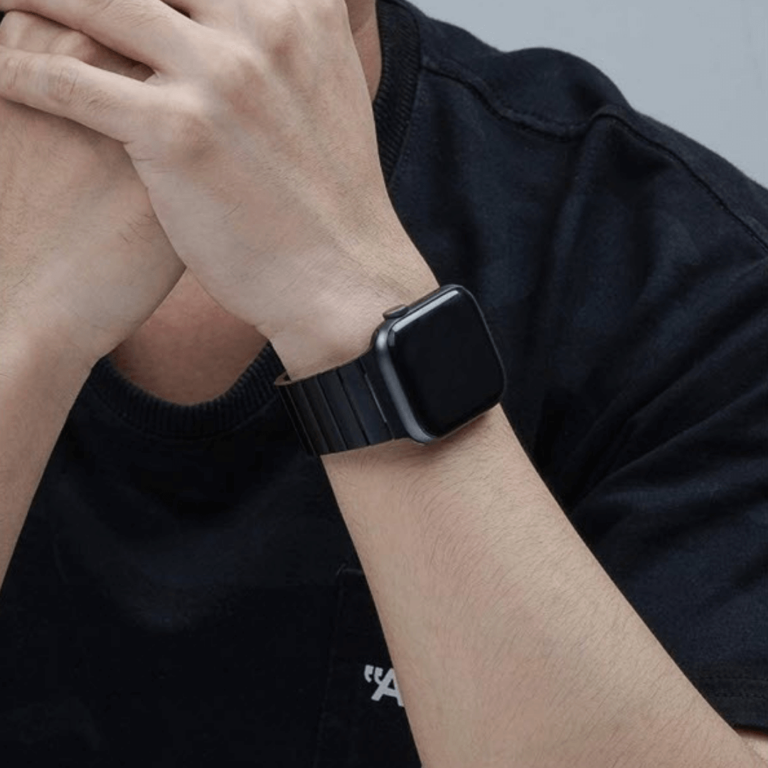 Link Bracelet Apple Watch Band Black The Salty Fox