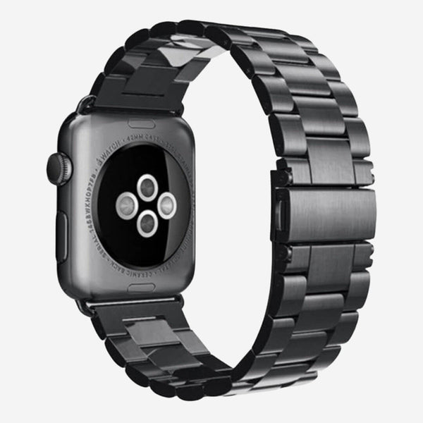 Classic Stainless Steel Apple Watch Band in Space Black - The Salty Fox